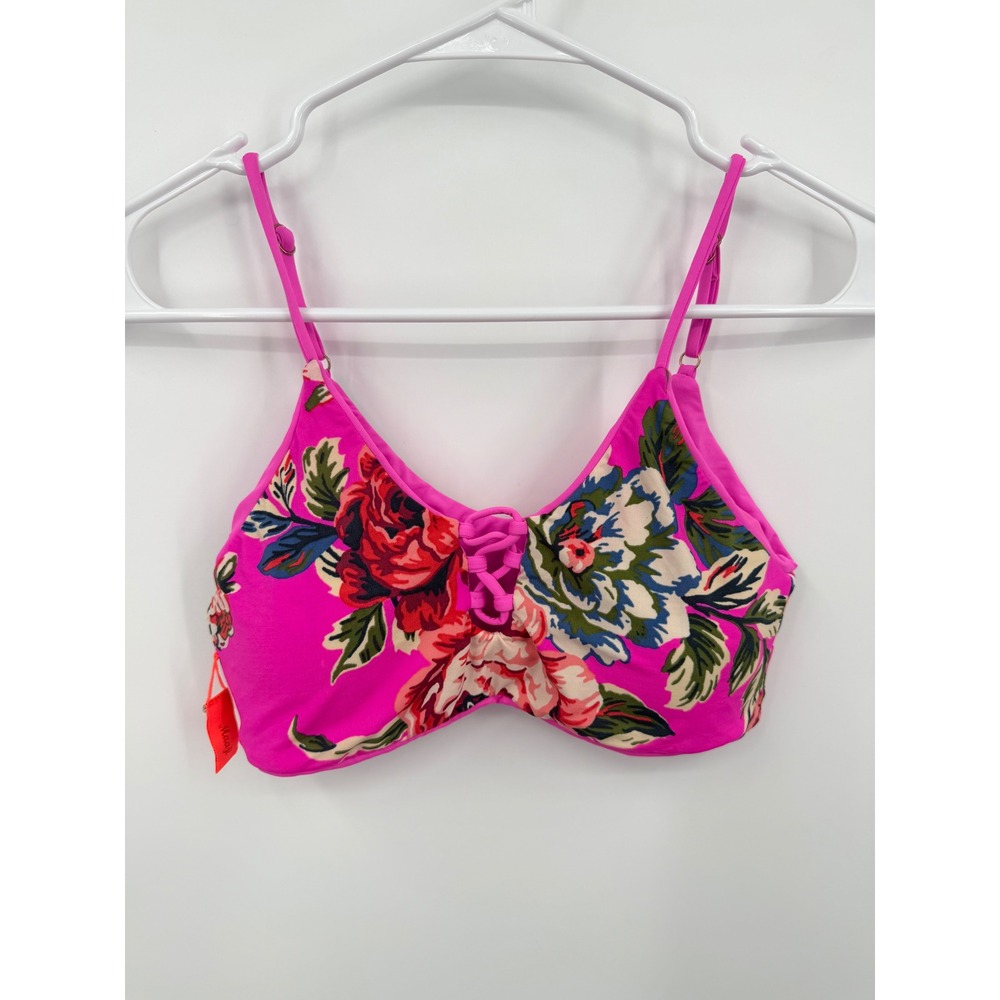 Maaji: Fuchsia Agate Costa Classic Bralette Bikini Top m reversible